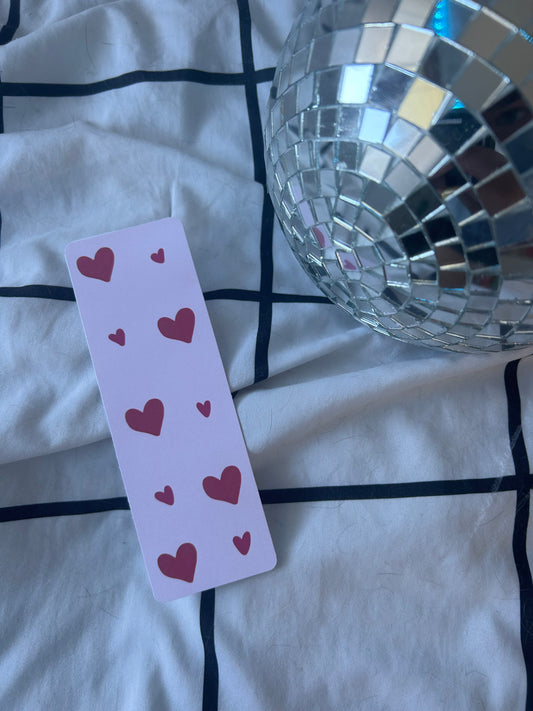 Pink and Red Heart Bookmark